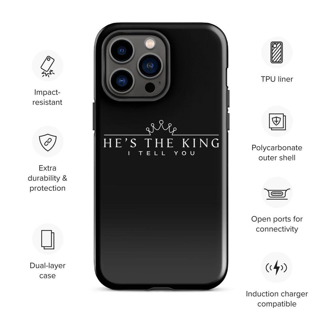 Christian Phone Case He's The King Black for iPhone® iPhone® Phone Cases   