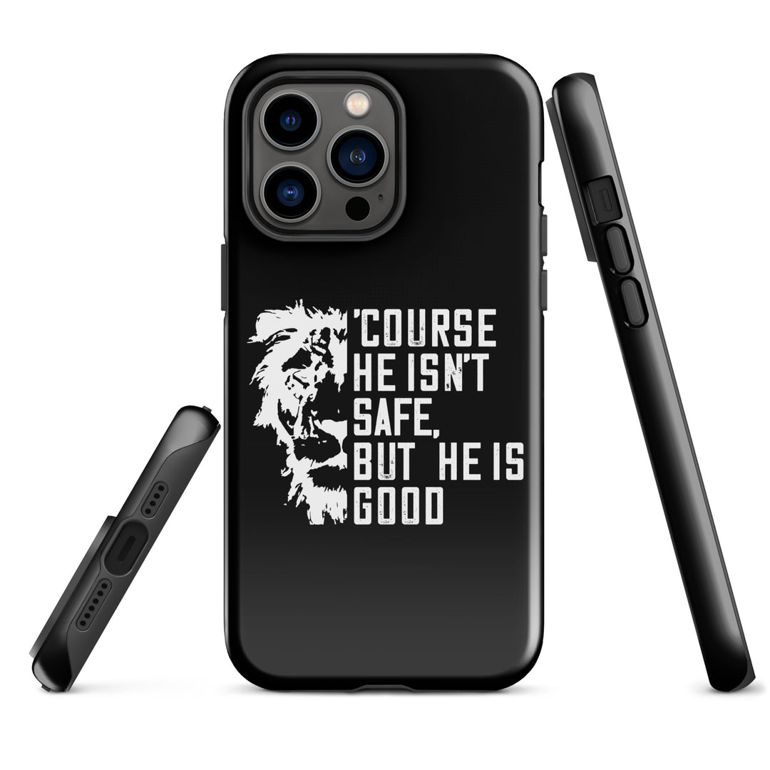 Christian Phone Case for iPhone® 'Course He Isn't Safe Black iPhone® Phone Cases   