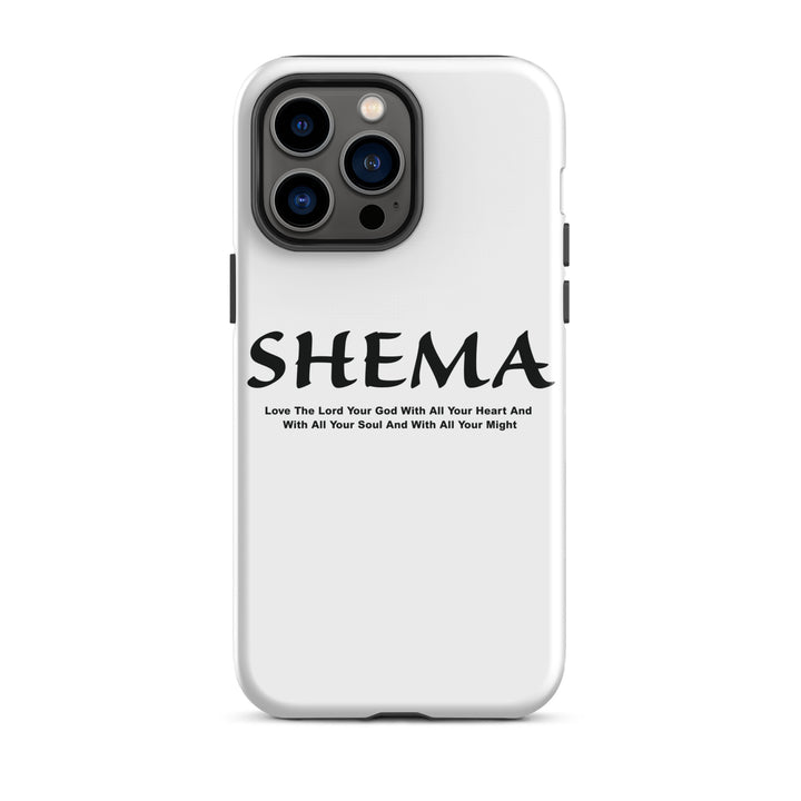 Christian Phone Case Shema Love The Lord White for iPhone® iPhone® Phone Cases Glossy iPhone 14 Pro Max 