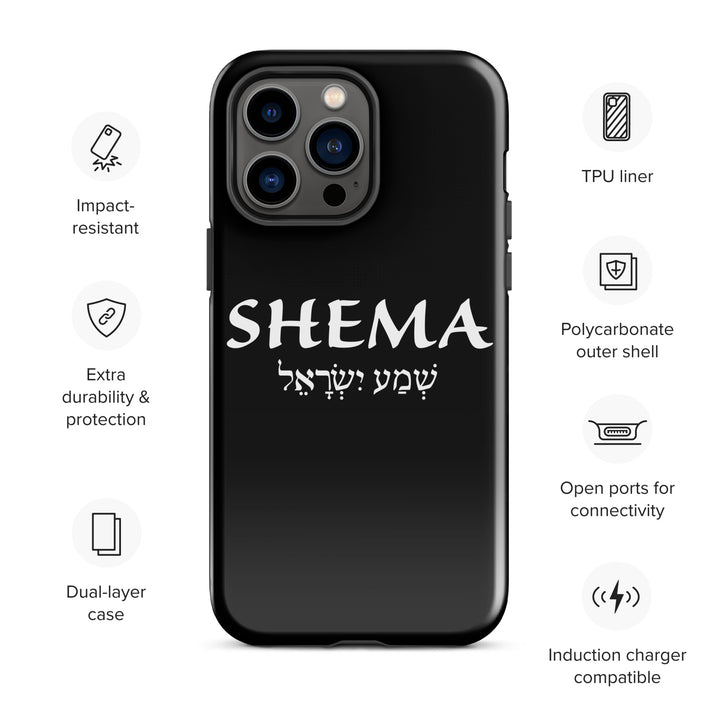 Christian Phone Case Shema Hebrew Black for iPhone® iPhone® Phone Cases   