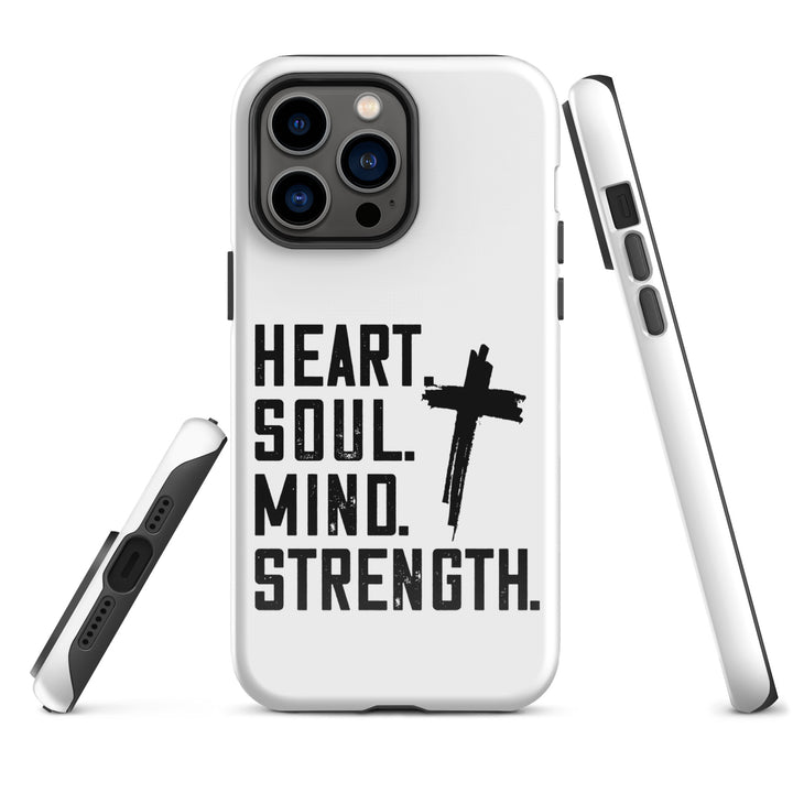 Christian Phone Case Heart Soul Mind Strength White for iPhone® iPhone® Phone Cases   