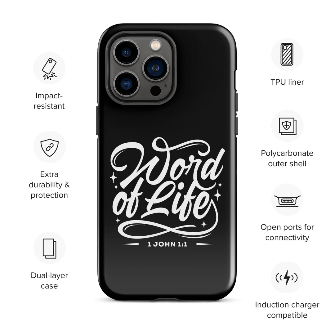 Christian Phone Case Word of Life Black for iPhone® iPhone® Phone Cases   