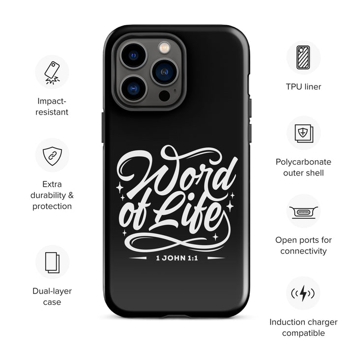 Christian Phone Case Word of Life Black for iPhone® iPhone® Phone Cases   