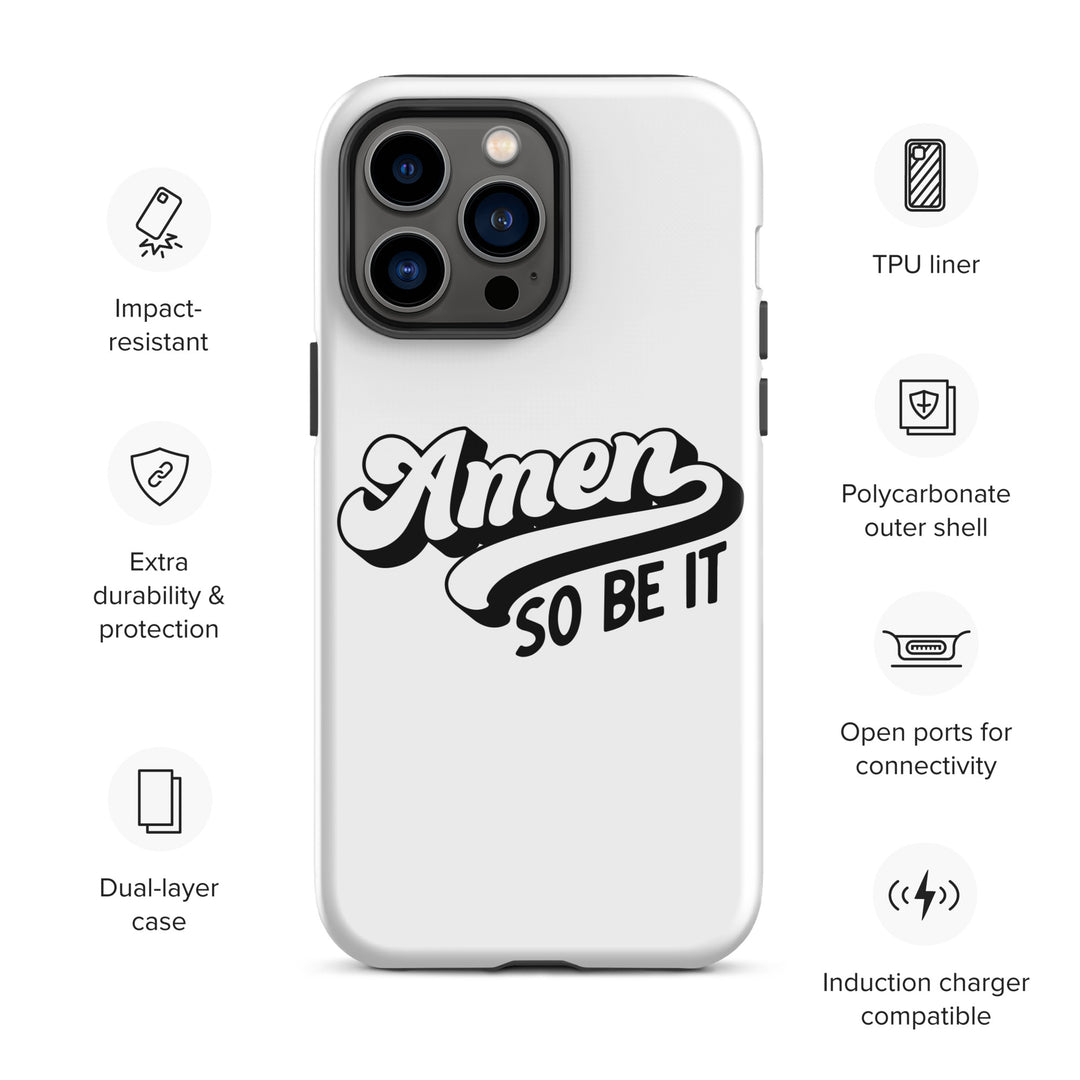 Christian Phone Case Amen So Be It White for iPhone® iPhone® Phone Cases   