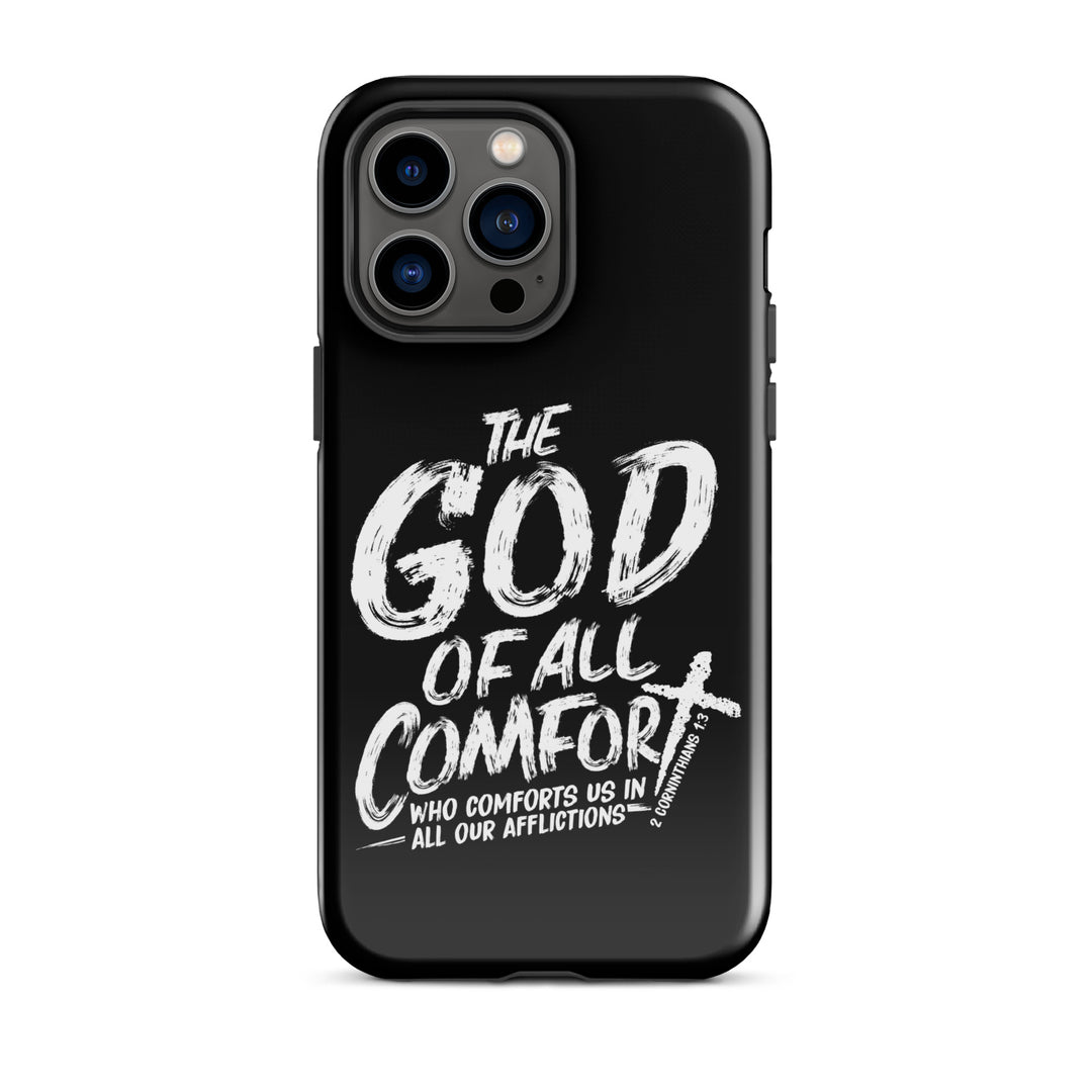 Christian Phone Case God of All Comfort Black for iPhone® iPhone® Phone Cases Glossy iPhone 14 Pro Max 