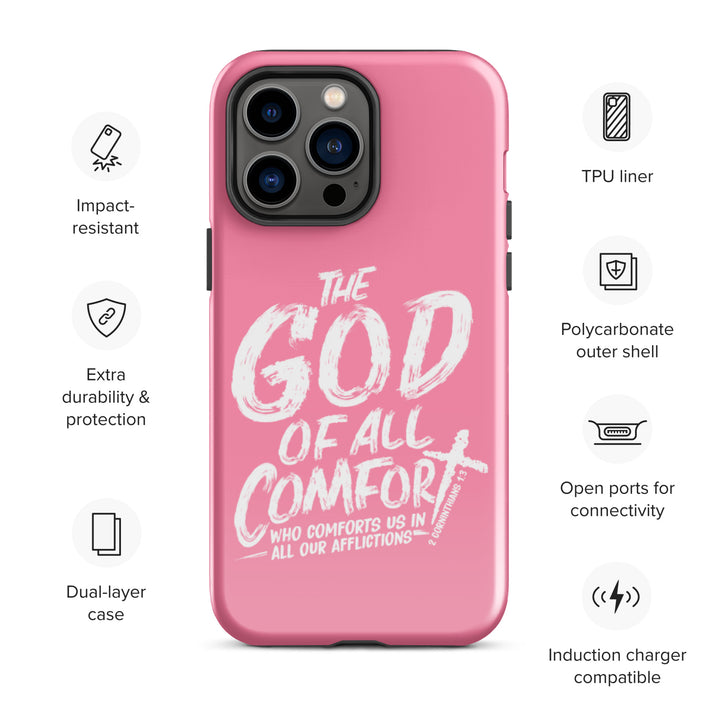 Christian Phone Case God of All Comfort Pink for iPhone® iPhone® Phone Cases   