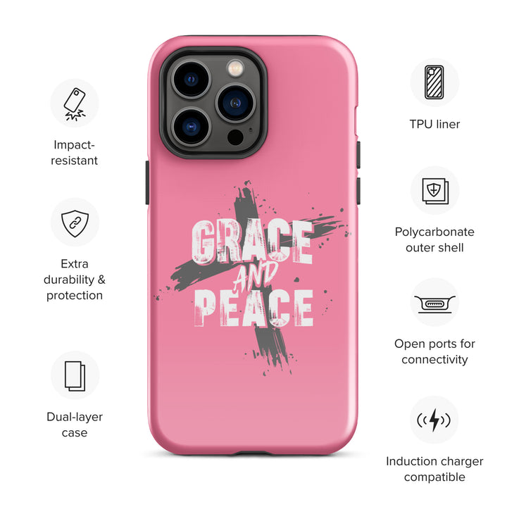 Christian Phone Case Grace and Peace Cross Pink for iPhone® iPhone® Phone Cases   