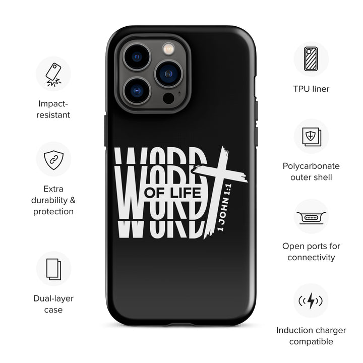 Christian Phone Case Word of Life Black for iPhone® iPhone® Phone Cases   