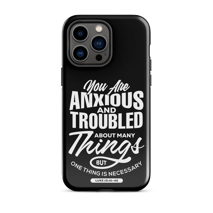 Christian Phone Case Anxious And Troubled Black for iPhone® iPhone® Phone Cases Glossy iPhone 14 Pro Max 