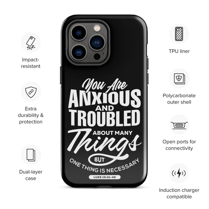 Christian Phone Case Anxious And Troubled Black for iPhone® iPhone® Phone Cases   