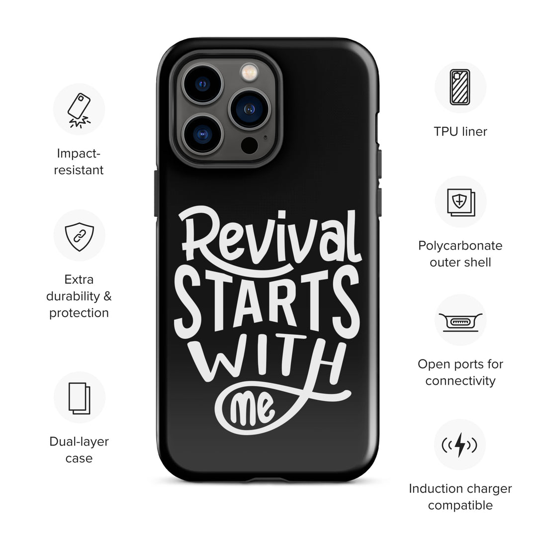 Christian Phone Case Revival Starts With Me Black for iPhone® iPhone® Phone Cases   