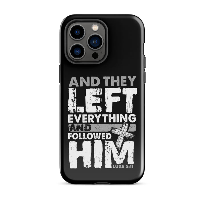 Christian Phone Case Left Everything Cross Black for iPhone® iPhone® Phone Cases Glossy iPhone 14 Pro Max 