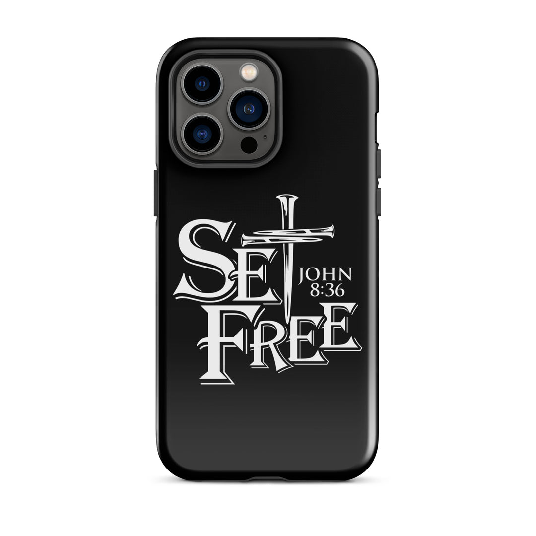 Christian Phone Case Set Free Black for iPhone® iPhone® Phone Cases Glossy iPhone 14 Pro Max 