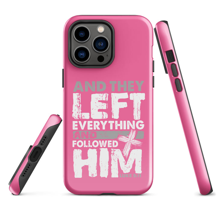 Christian Phone Case Left Everything Cross Pink for iPhone® iPhone® Phone Cases   