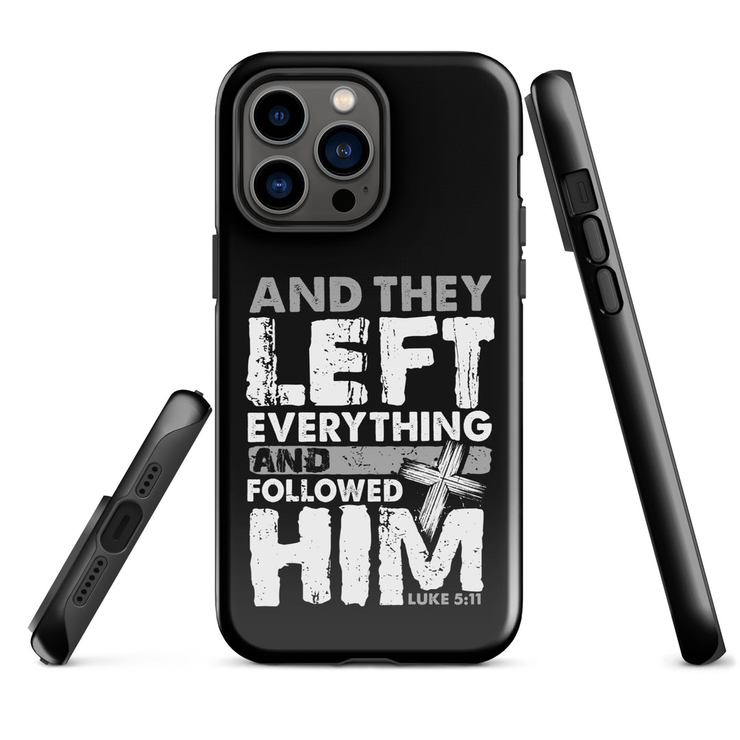 Christian Phone Case Left Everything Cross Black for iPhone® iPhone® Phone Cases   