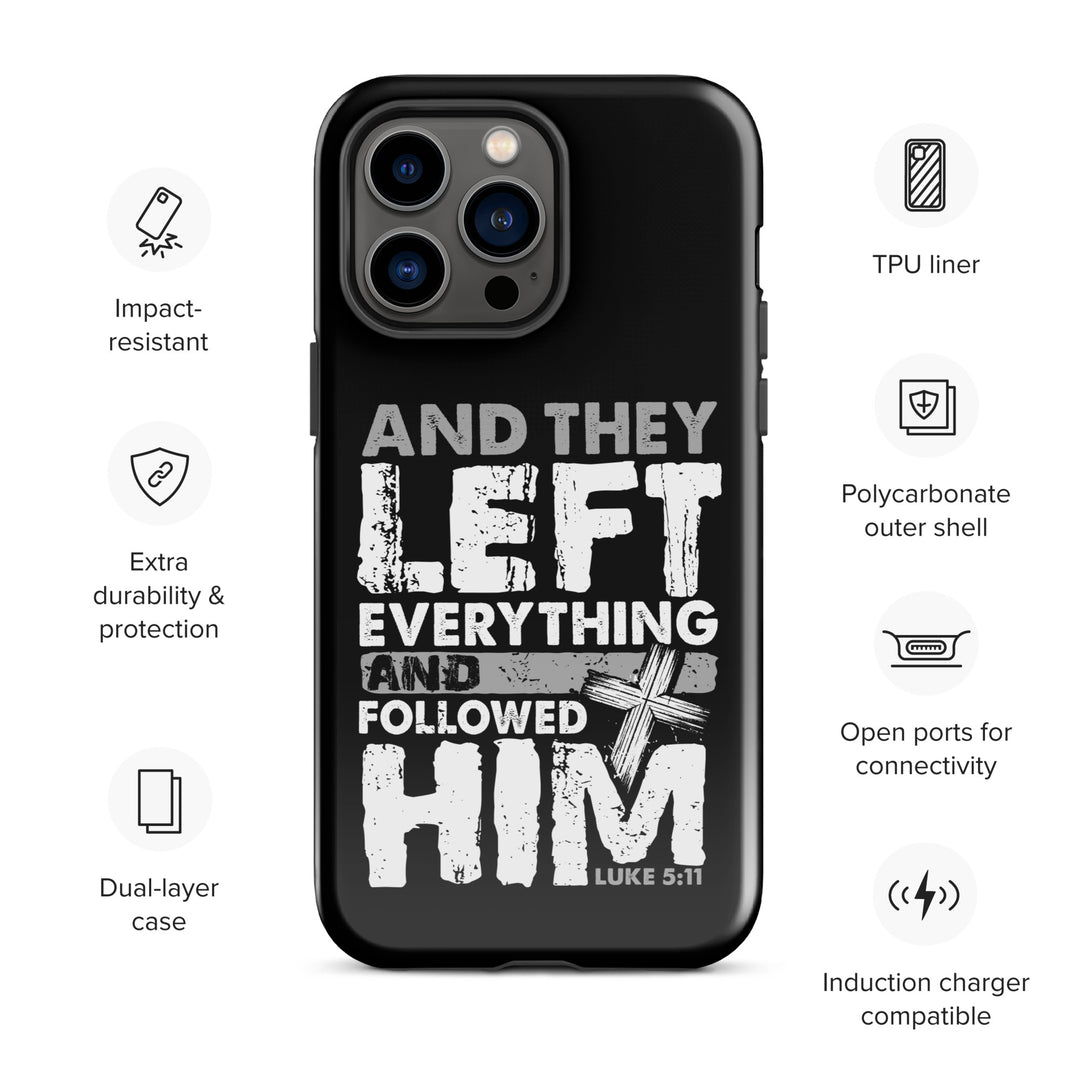 Christian Phone Case Left Everything Cross Black for iPhone® iPhone® Phone Cases   