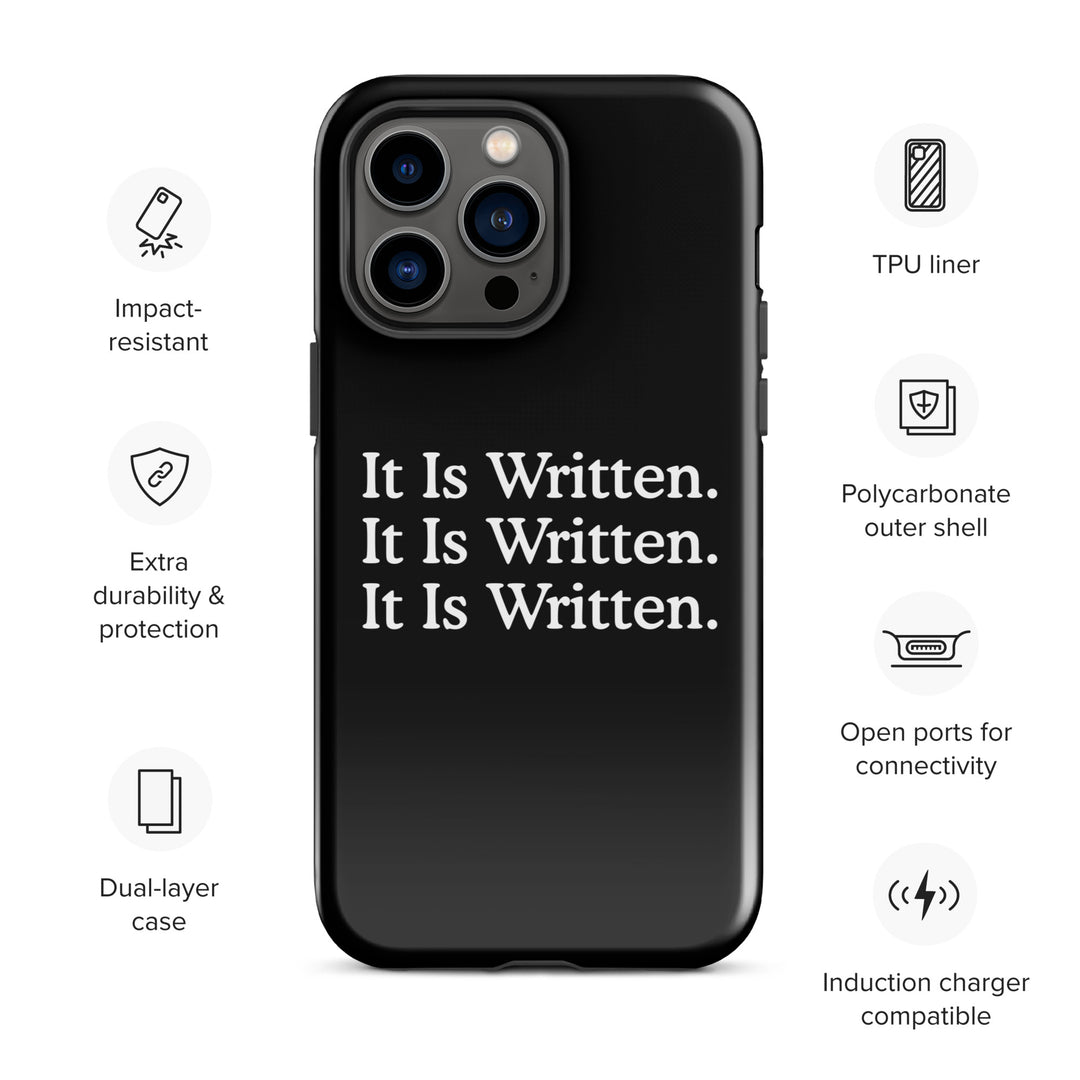 Christian Phone Case It Is Written Black for iPhone® iPhone® Phone Cases   