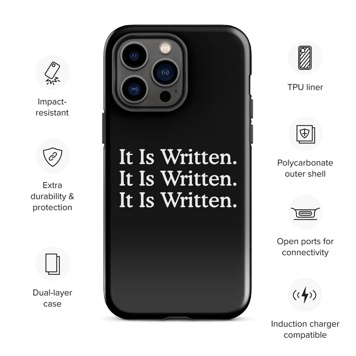 Christian Phone Case It Is Written Black for iPhone® iPhone® Phone Cases   