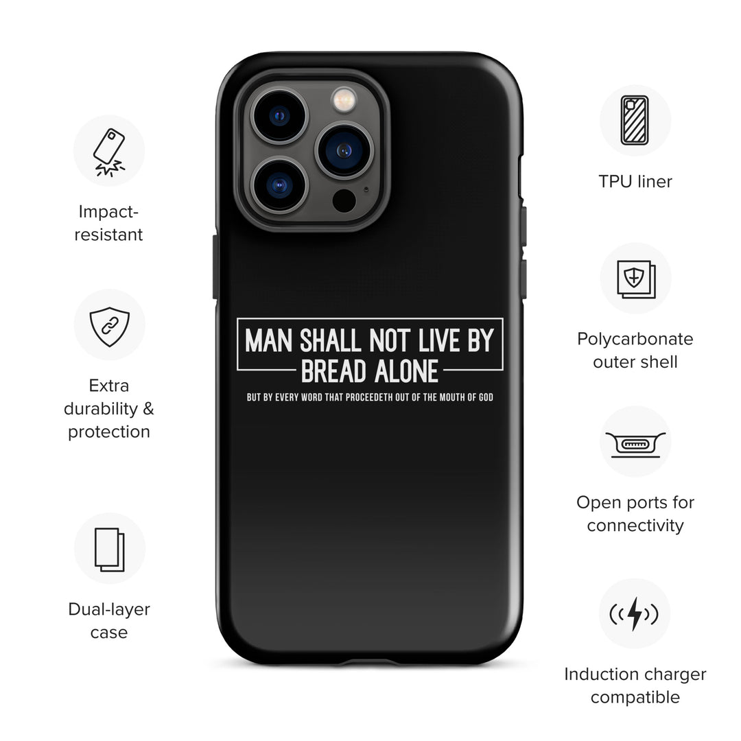 Christian Phone Case Bread Alone Black for iPhone® iPhone® Phone Cases   