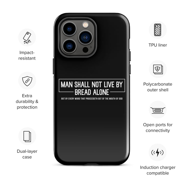 Christian Phone Case Bread Alone Black for iPhone® iPhone® Phone Cases   