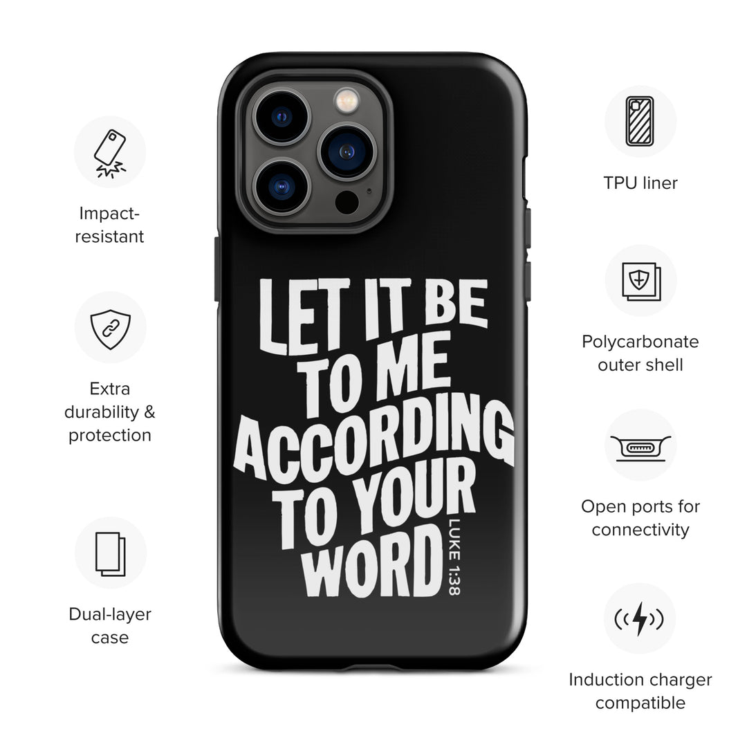 Christian Phone Case According To Your Word Black for iPhone® iPhone® Phone Cases   