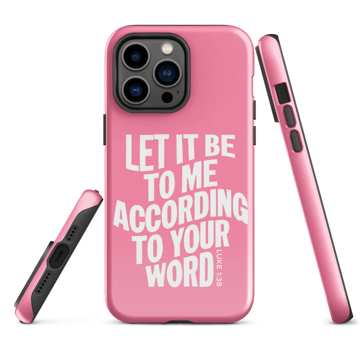 Christian Phone Case According To Your Word Pink  for iPhone® iPhone® Phone Cases   