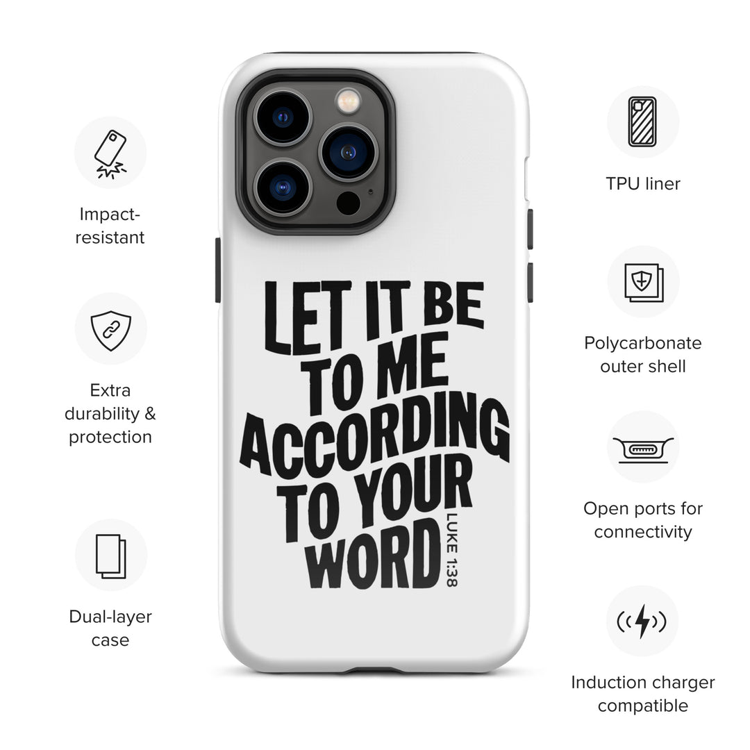 Christian Phone Case According To Your Word White for iPhone® iPhone® Phone Cases   