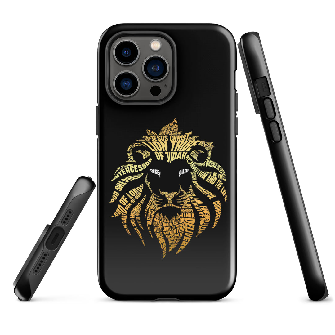 Christian Phone Case Lion Word Cloud Black for iPhone® iPhone® Phone Cases   