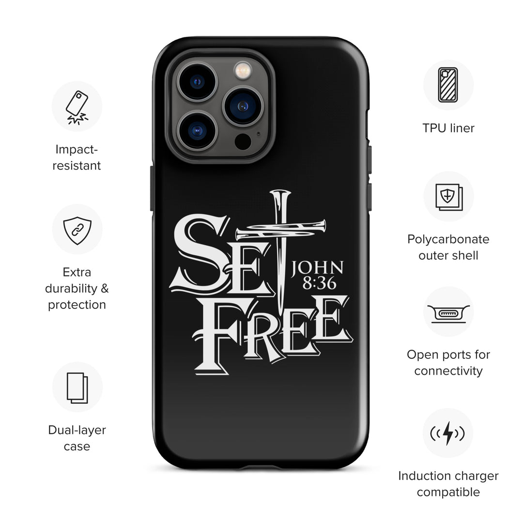 Christian Phone Case Set Free Black for iPhone® iPhone® Phone Cases   