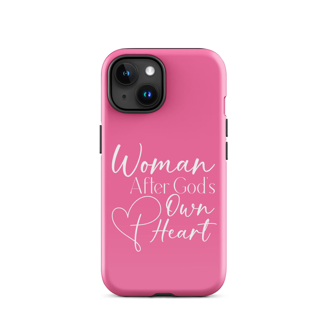 Christian Phone Case Woman After God's Heart Pink for iPhone® iPhone® Phone Cases Glossy iPhone 15 