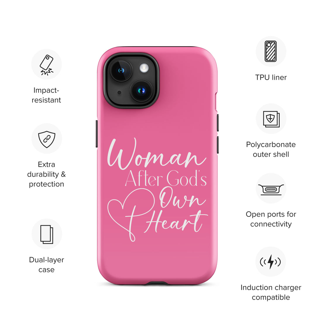 Christian Phone Case Woman After God's Heart Pink for iPhone® iPhone® Phone Cases   