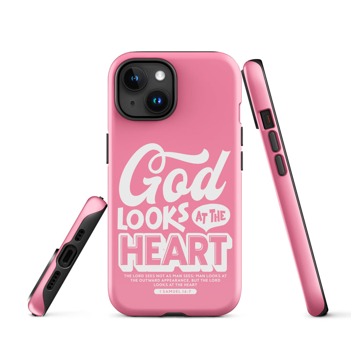 Christian Phone Case God Looks At Heart for iPhone® iPhone® Phone Cases   