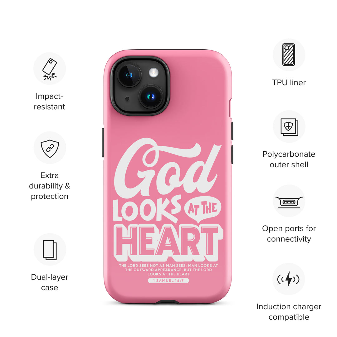 Christian Phone Case God Looks At Heart for iPhone® iPhone® Phone Cases   