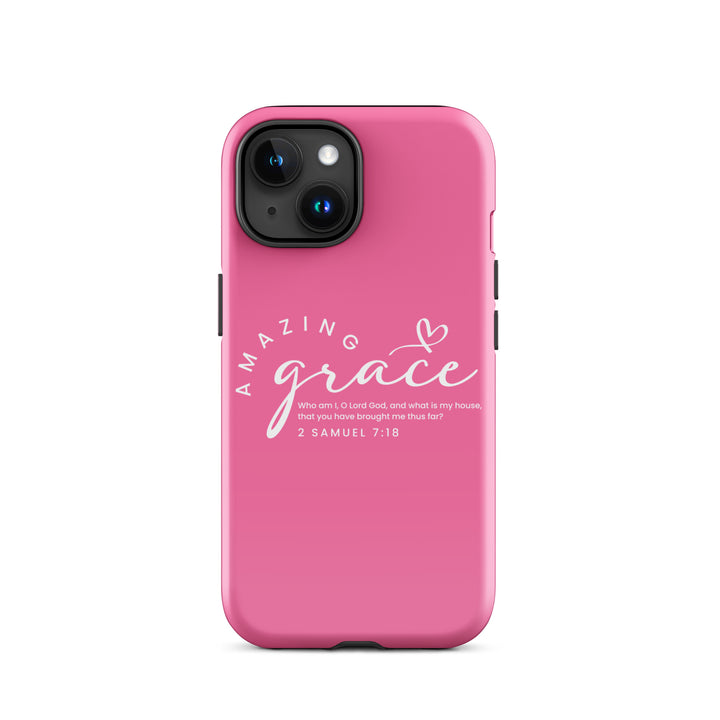 Christian Phone Case Amazing Grace Pink for iPhone® iPhone® Phone Cases Glossy iPhone 15 