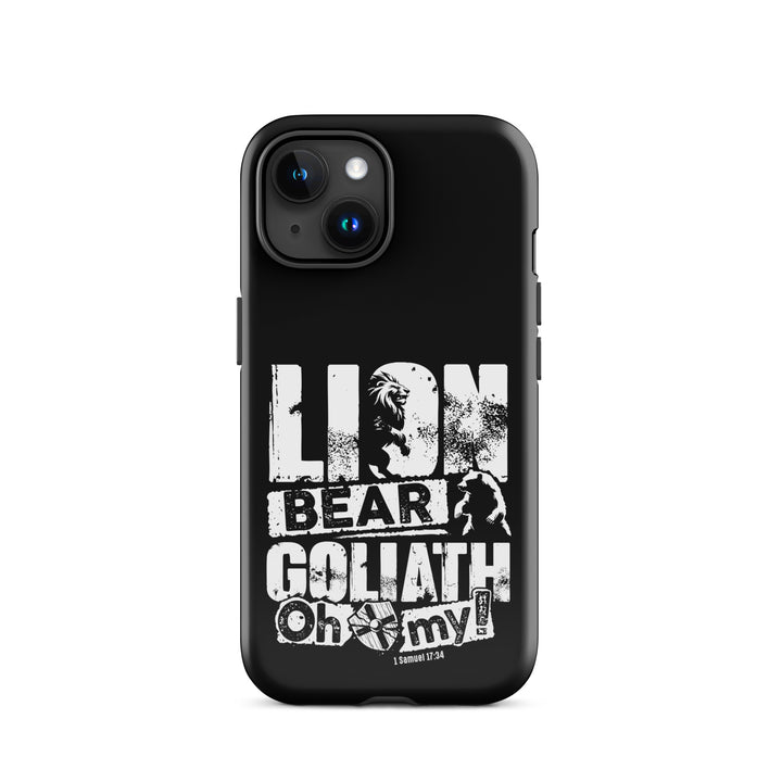 Christian Phone Case Lion Bear Goliath for iPhone® iPhone® Phone Cases Glossy iPhone 15 