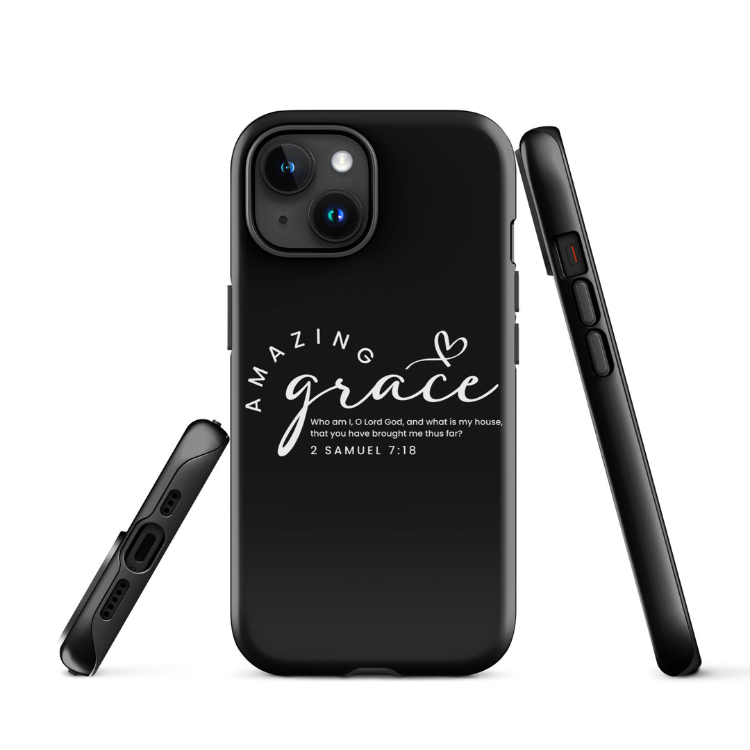 Christian Phone Case Amazing Grace Heart Black for iPhone® iPhone® Phone Cases   