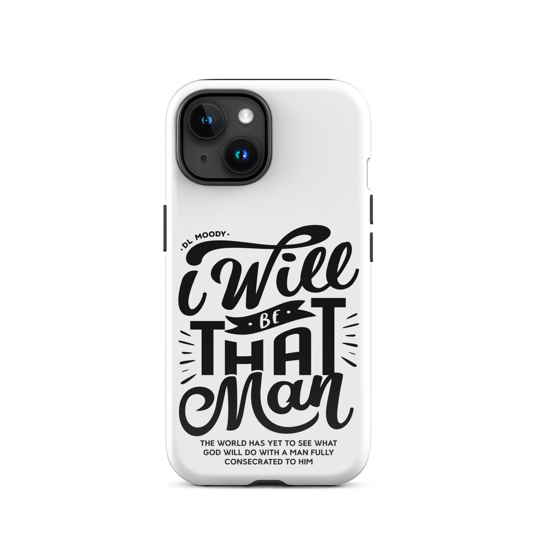 Christian Phone Case I Will Be That Man White for iPhone® iPhone® Phone Cases Glossy iPhone 15 