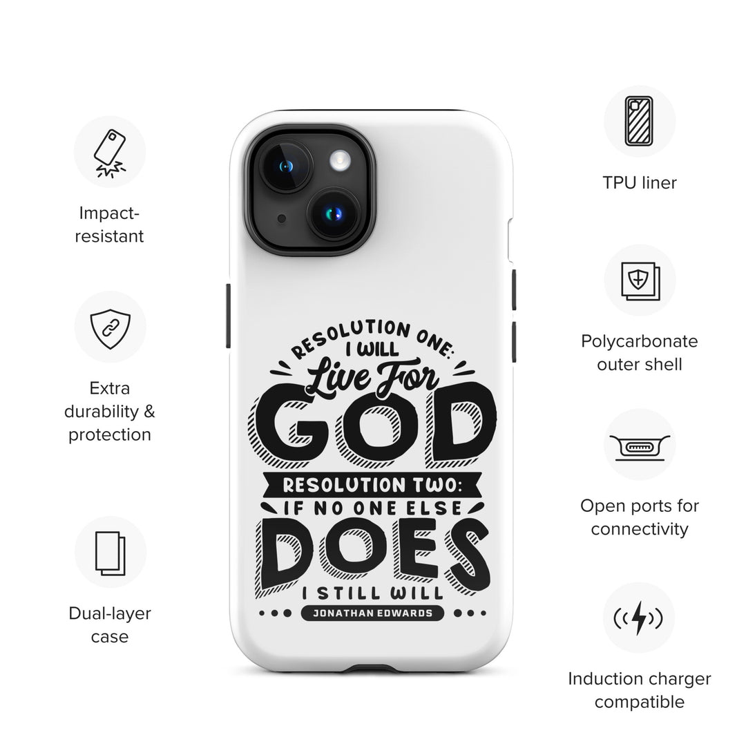 Christian Phone Case Live For God White for iPhone® iPhone® Phone Cases   