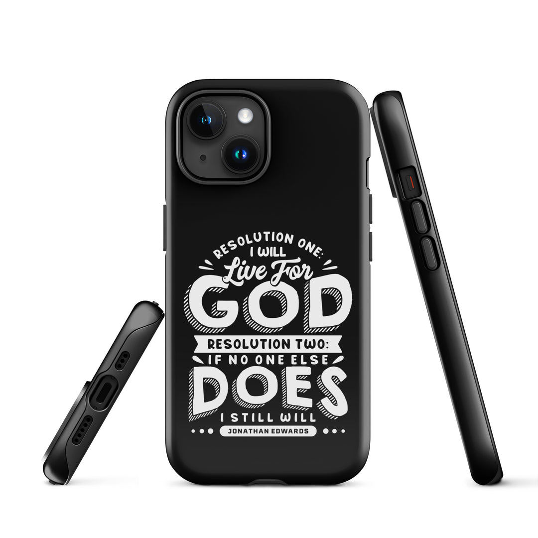 Christian Phone Case Live For God Black for iPhone® iPhone® Phone Cases   