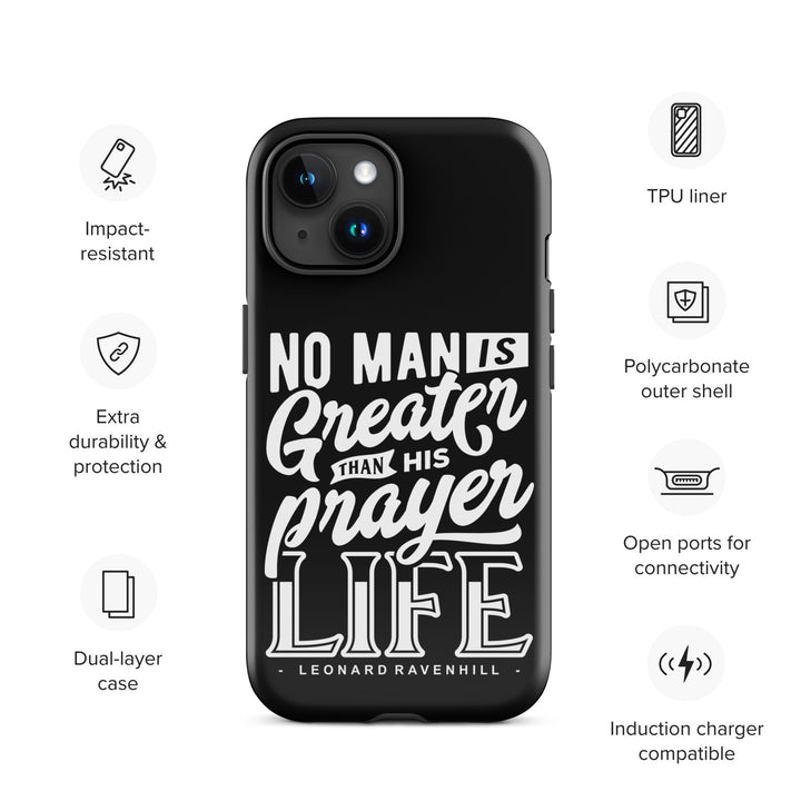 Christian Phone Case Prayer Life Black for iPhone® iPhone® Phone Cases   