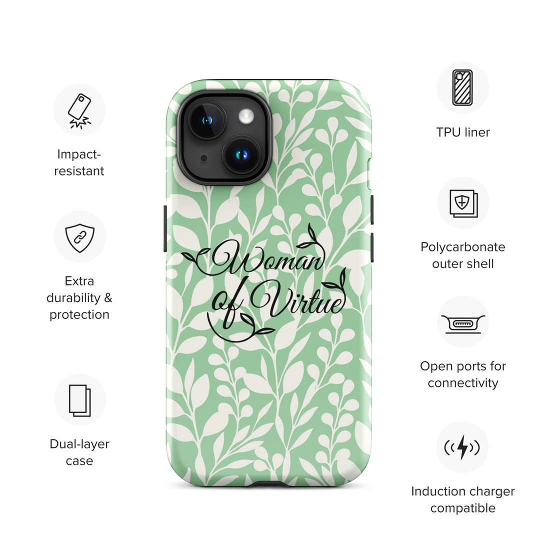 Christian Phone Case Woman of Virtue Green for iPhone® iPhone® Phone Cases   