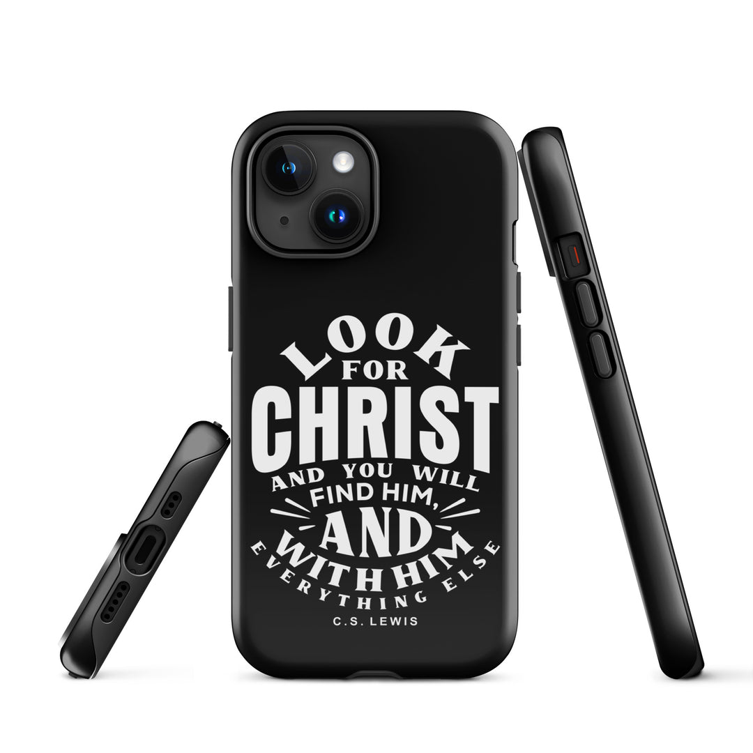 Christian Phone Case Look For Christ Black for iPhone® iPhone® Phone Cases   