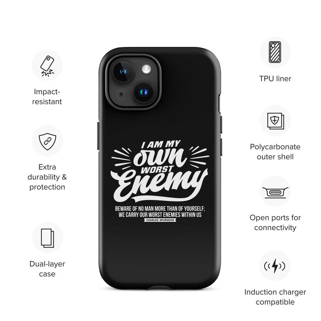 Christian Phone Case Worst Enemy Black for iPhone® iPhone® Phone Cases   