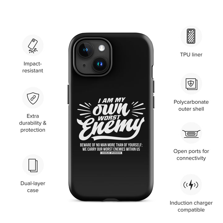 Christian Phone Case Worst Enemy Black for iPhone® iPhone® Phone Cases   