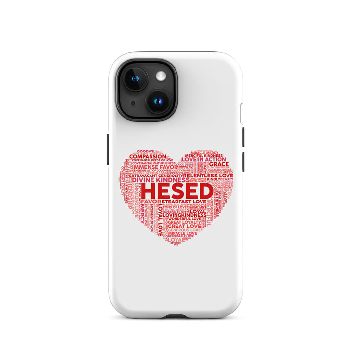 Christian Phone Case Hesed Heart White for iPhone® iPhone® Phone Cases Glossy iPhone 15 