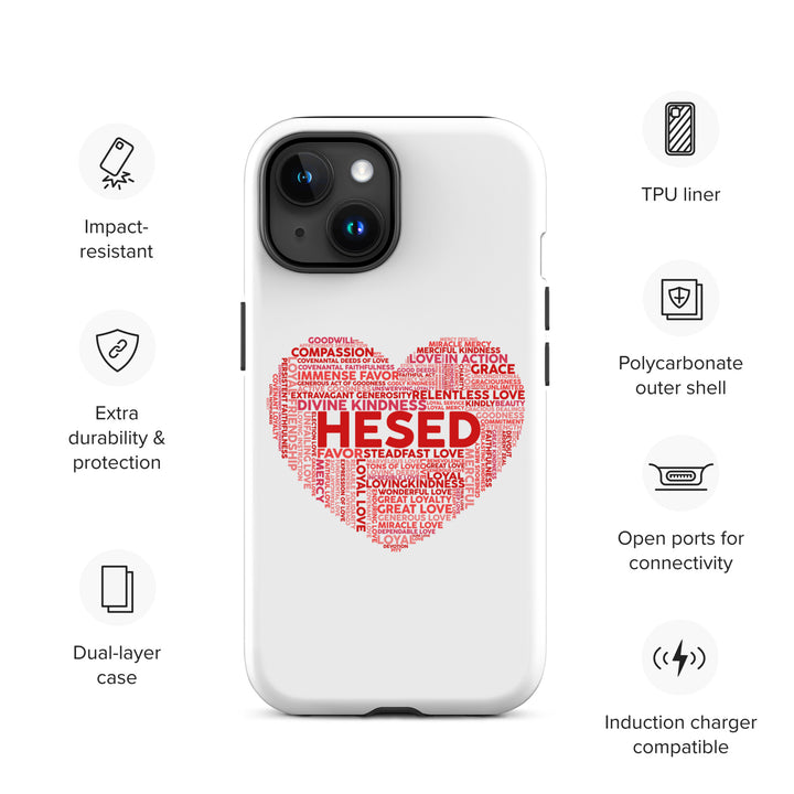 Christian Phone Case Hesed Heart White for iPhone® iPhone® Phone Cases   