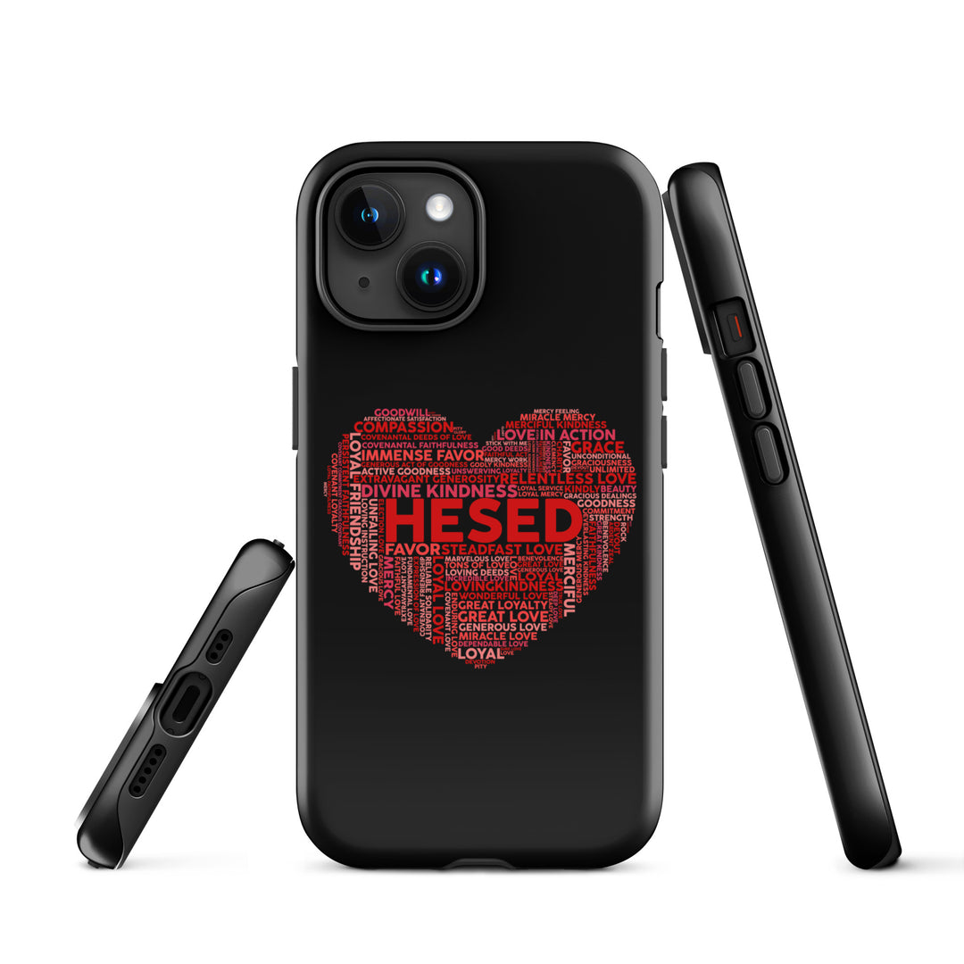 Christian Phone Case Hesed Heart Black for iPhone® iPhone® Phone Cases   