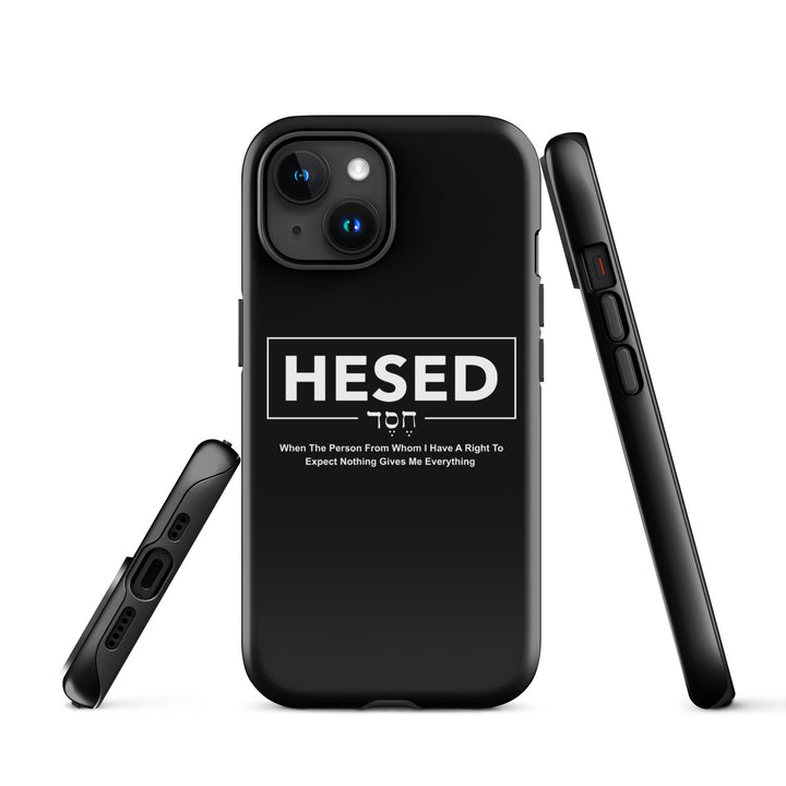 Christian Phone Case Hesed Everything Black for iPhone® iPhone® Phone Cases   