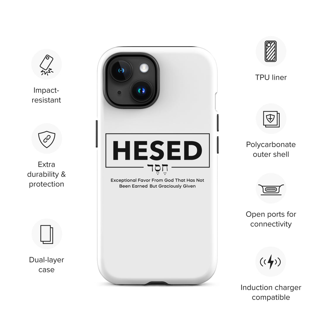 Christian Phone Case Hesed Hebrew Exceptional Favor White for iPhone® iPhone® Phone Cases   