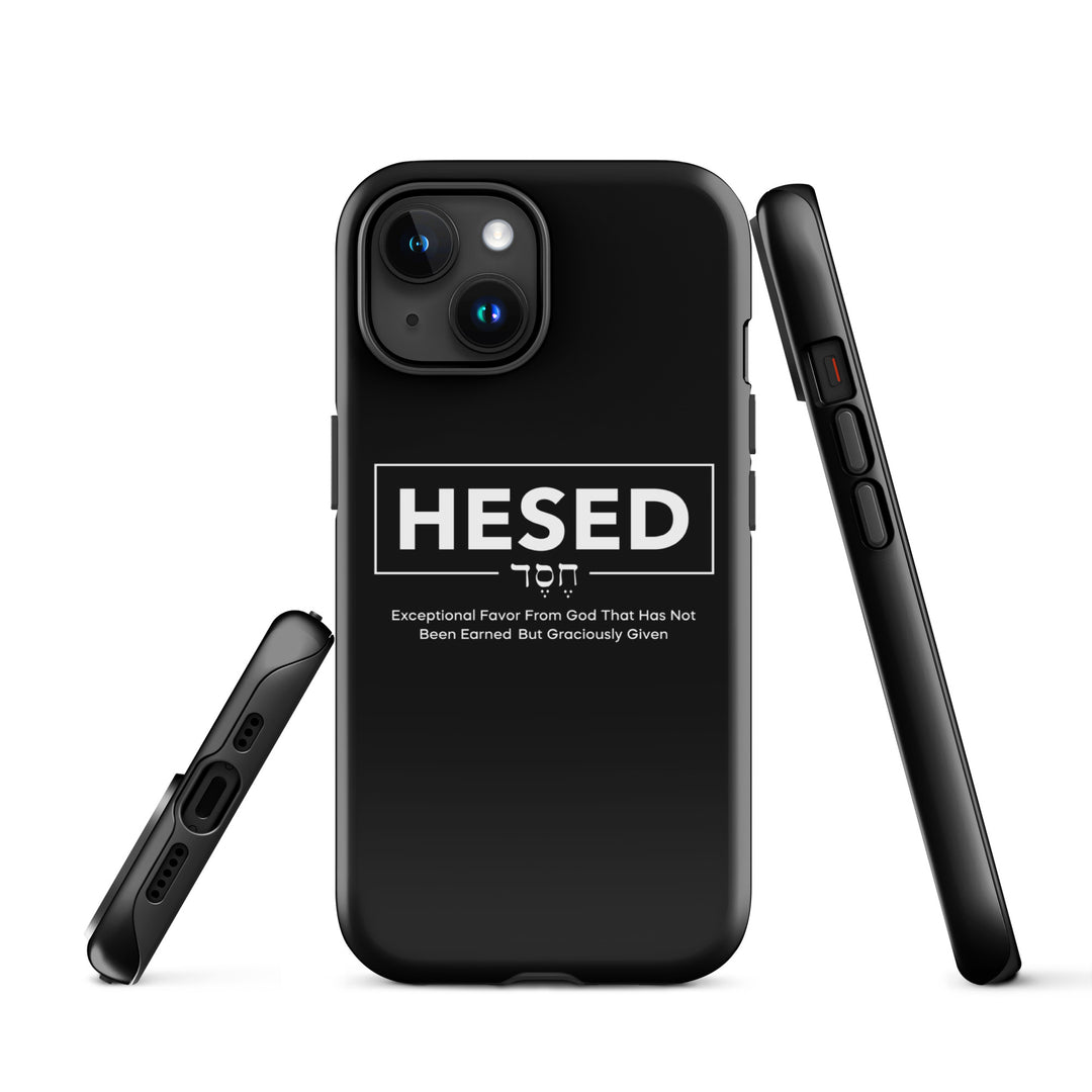 Christian Phone Case Hesed Hebrew Exceptional Favor Black for iPhone® iPhone® Phone Cases   